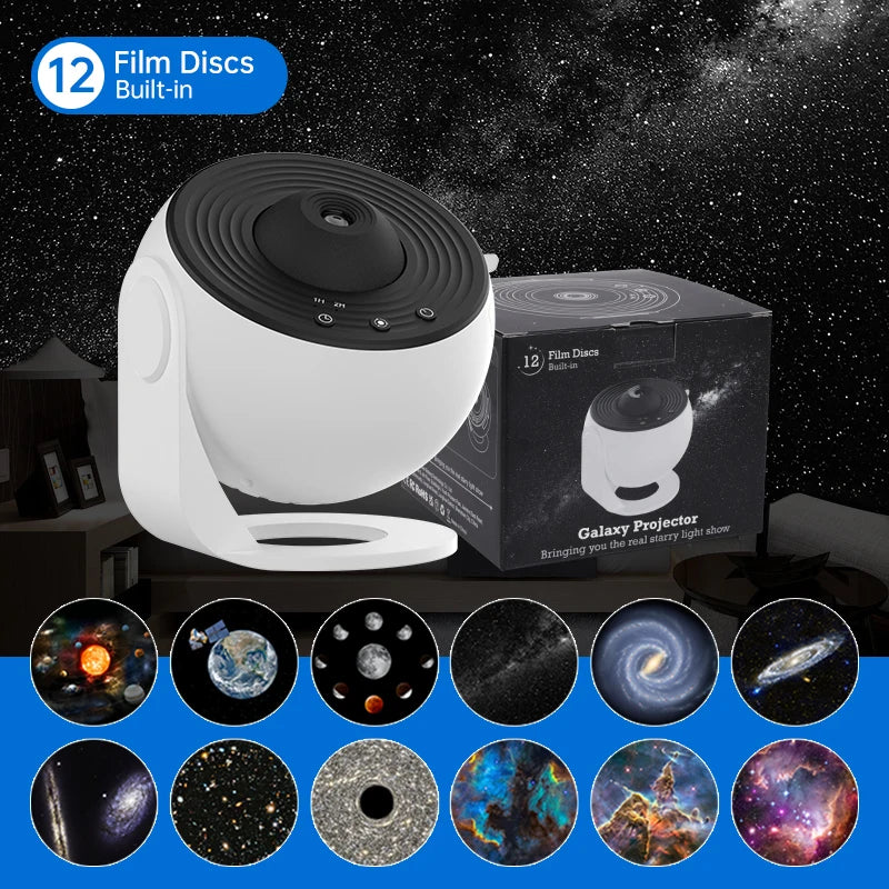 Night Light Galaxy Projector 360° Rotating Starry Sky Lamp for Kids Bedroom, Weddings & Valentines Gifts