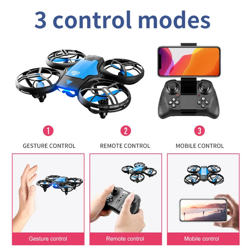 V8 Mini Drone 4K HD Camera – WiFi FPV RC Quadcopter with Altitude Hold, Wide-Angle Lens & 80M Range