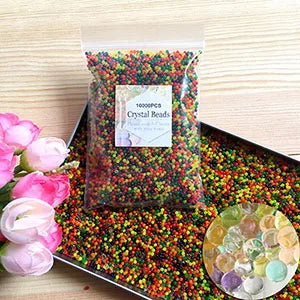 10000pcs Crystal Soil Water Beads Hydrogel Gel Polymer for Flower, Wedding & Home Decoration