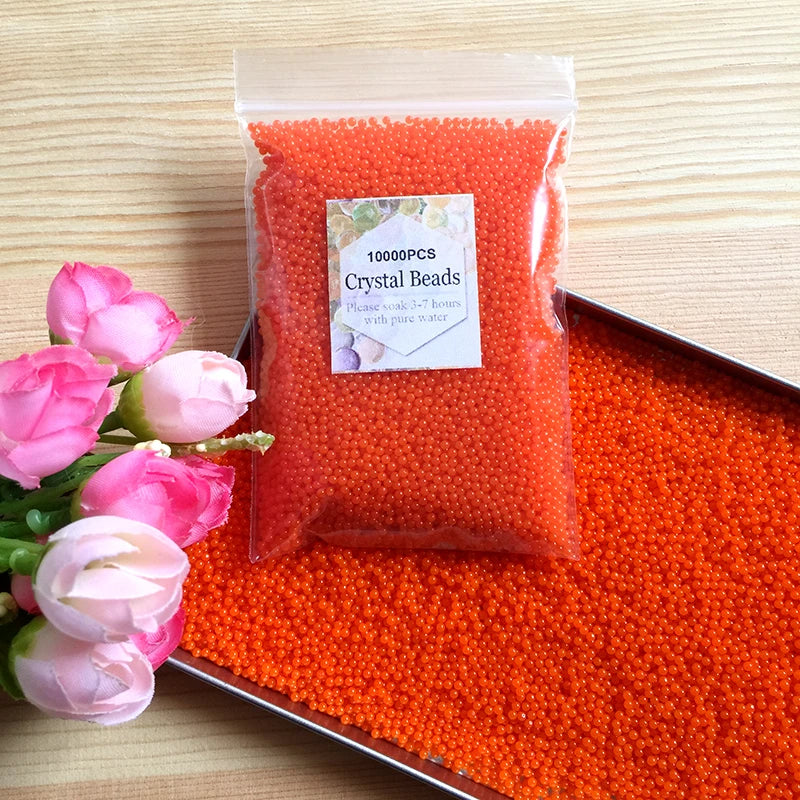 10000pcs Crystal Soil Water Beads Hydrogel Gel Polymer for Flower, Wedding & Home Decoration