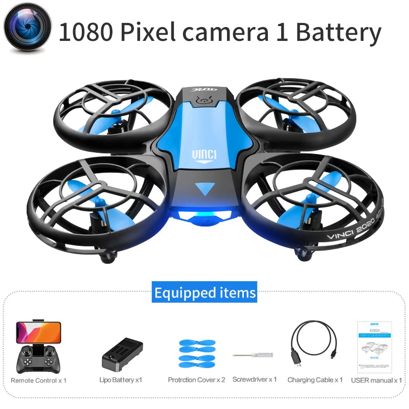 V8 Mini Drone 4K HD Camera – WiFi FPV RC Quadcopter with Altitude Hold, Wide-Angle Lens & 80M Range