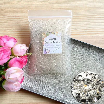 10000pcs Crystal Soil Water Beads Hydrogel Gel Polymer for Flower, Wedding & Home Decoration