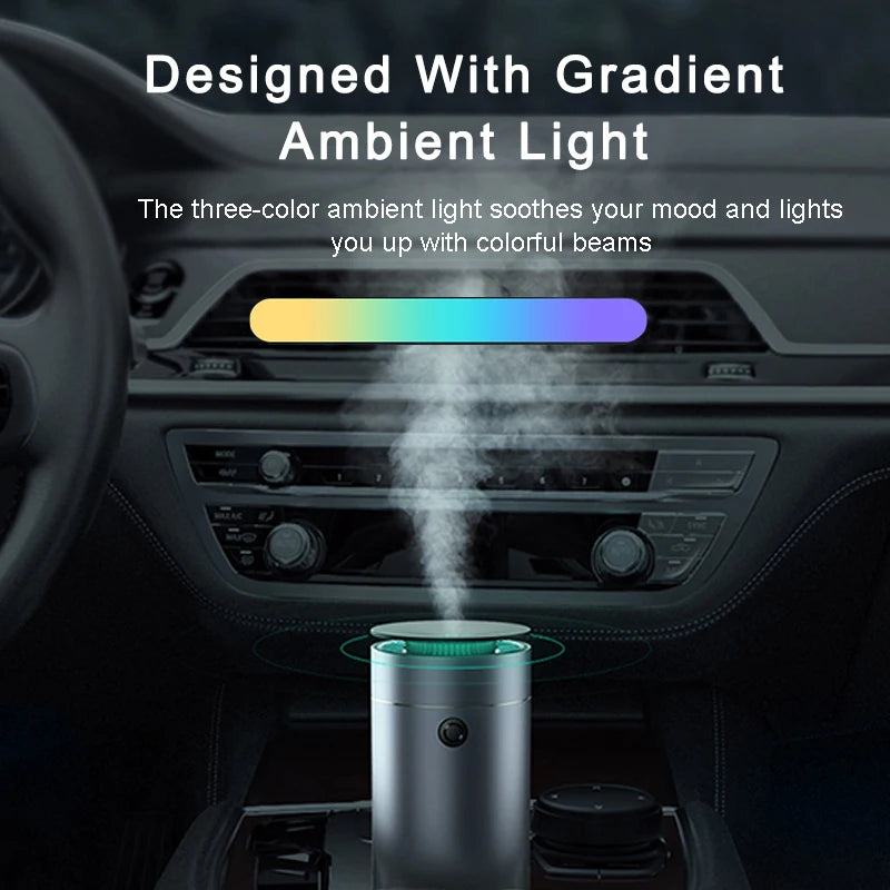 BASEUS CAR DIFFUSER HUMIDIFIER – AUTO AIR PURIFIER & AROMATHERAPY FRESHENER WITH LED LIGHT