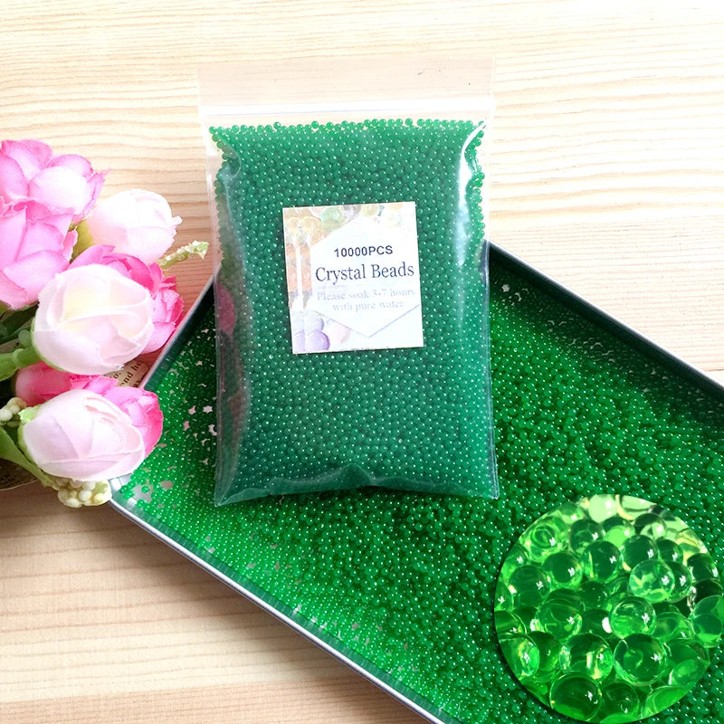 10000pcs Crystal Soil Water Beads Hydrogel Gel Polymer for Flower, Wedding & Home Decoration