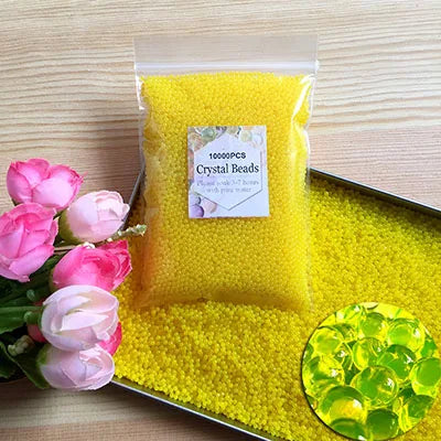 10000pcs Crystal Soil Water Beads Hydrogel Gel Polymer for Flower, Wedding & Home Decoration