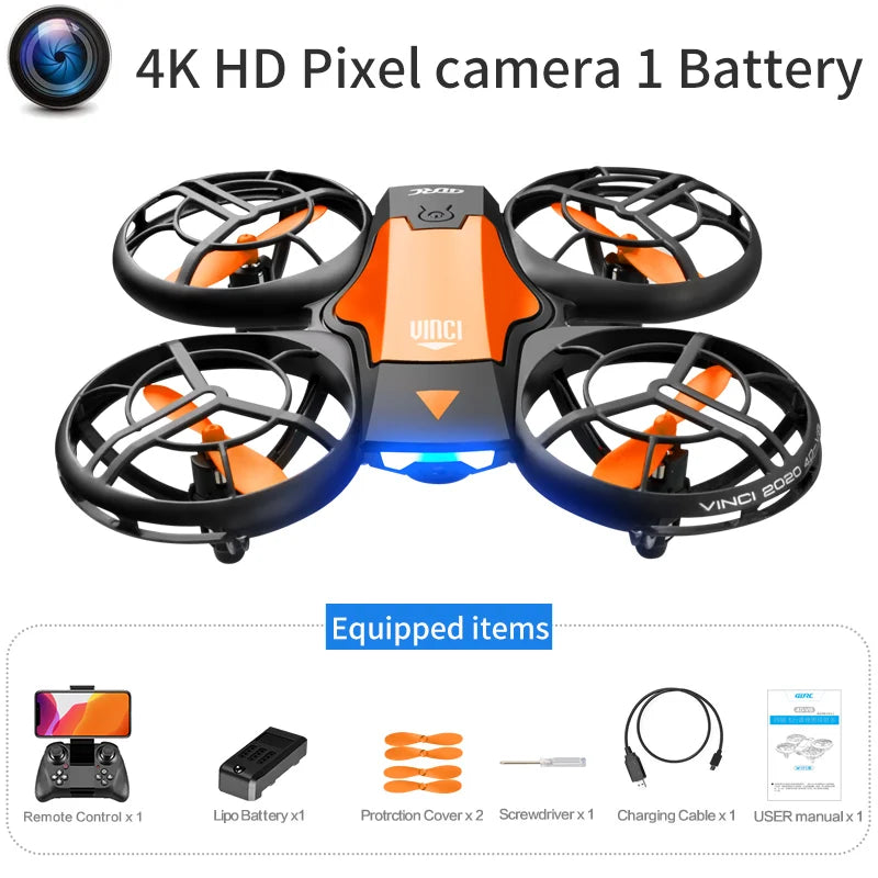 V8 Mini Drone 4K HD Camera – WiFi FPV RC Quadcopter with Altitude Hold, Wide-Angle Lens & 80M Range