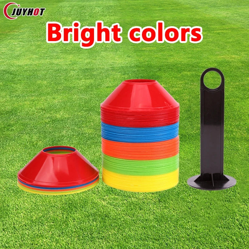 10pcs Football Training Cones – Agility Disc Set for Kids & Pros, Soccer Drills & Sports Accessories