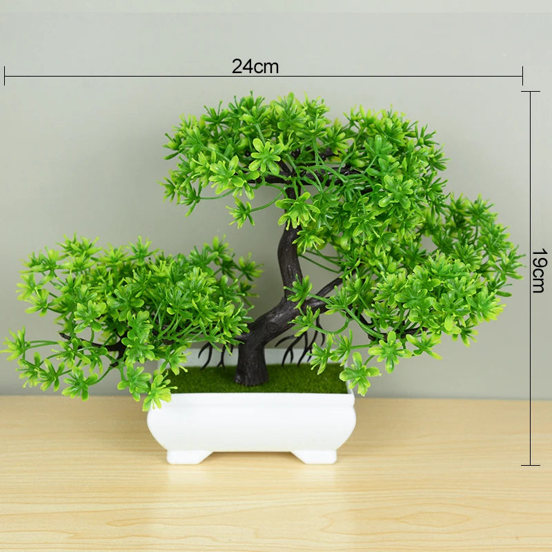 Artificial Bonsai Plant – Small Potted Fake Tree for Home, Table, Hotel, and Garden Decoration