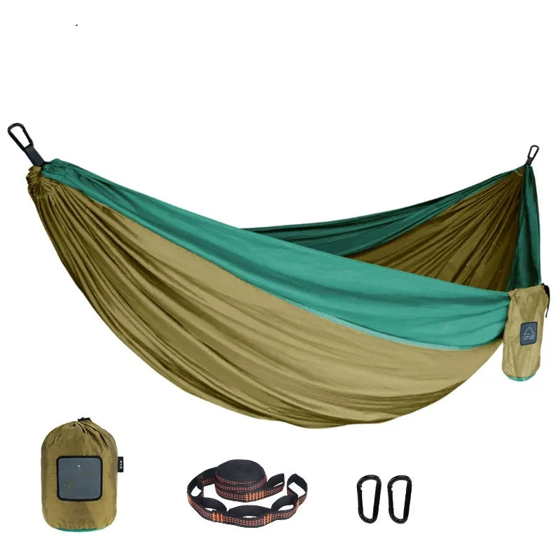 Single Person Camping Hammock | High-Strength Nylon Portable Hanging Bed