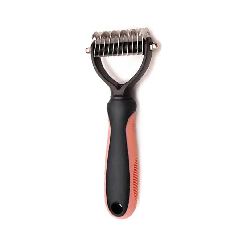 Professional Pet Deshedding Brush | Knot Cutter & Hair Remover Comb for Dogs & Cats Grooming