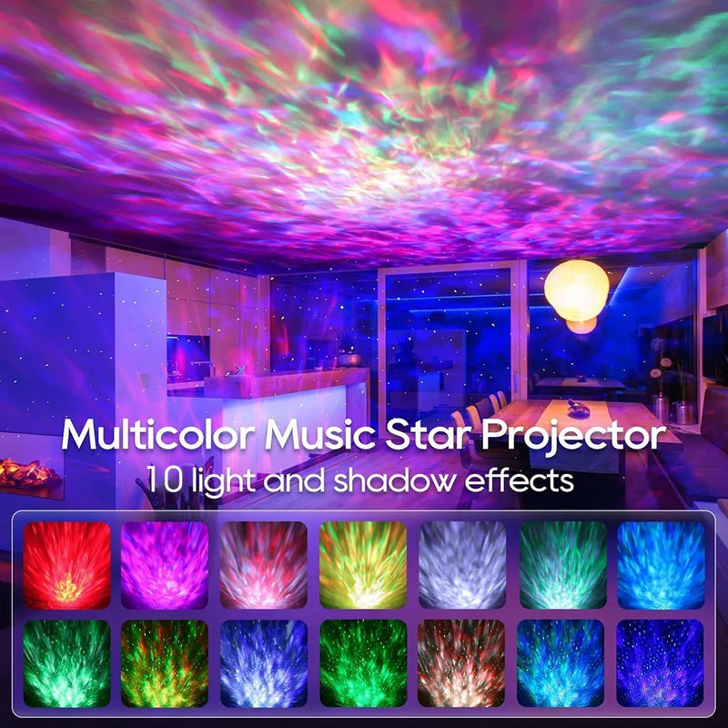 LED Starry Galaxy Projector Night Light with Bluetooth Music Player – Perfect Child Gift & Décor