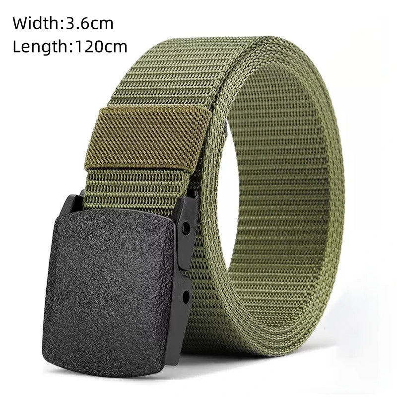 Men’s Outdoor Tactical Nylon Belt – Multi-Functional, Durable Canvas Belt with Adjustable Buckle