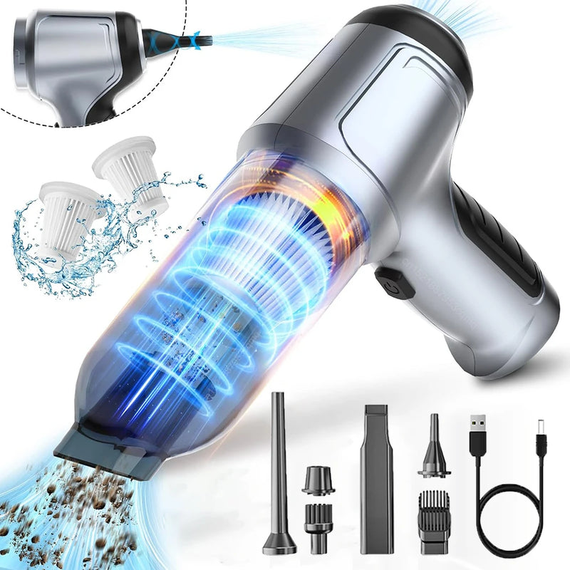 WIRELESS CAR VACUUM CLEANER 95000PA STRONG SUCTION – HANDHELD PORTABLE MINI CLEANER FOR CAR & HOME