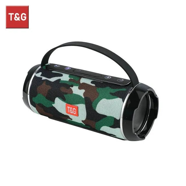 T&G TG116C Bluetooth Speaker – TWS Wireless, Waterproof, Portable Outdoor Subwoofer with 3D Stereo Sound