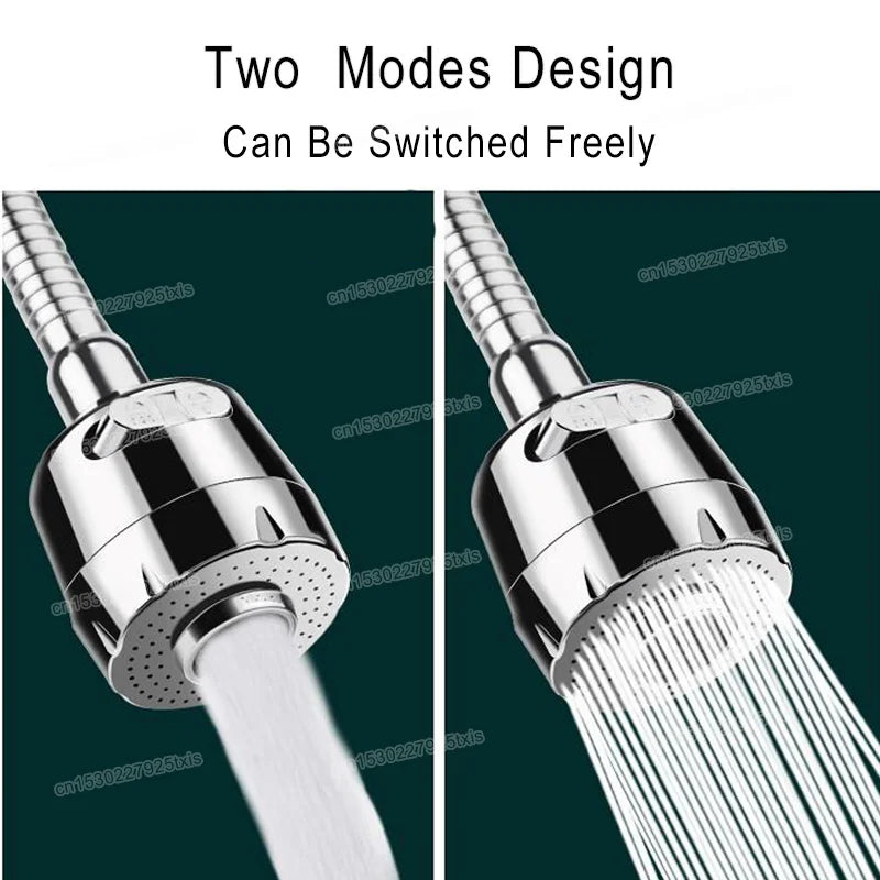 360° Rotatable Faucet Extender – 2/3-Mode Water-Saving Nozzle for Kitchen & Bathroom Sinks