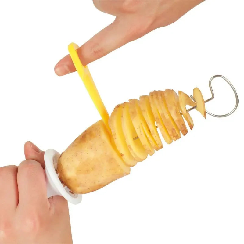 Whirlwind Potato Spiral Cutter – Make Potato Towers & Slice Vegetables with Creative Kitchen Gadgets