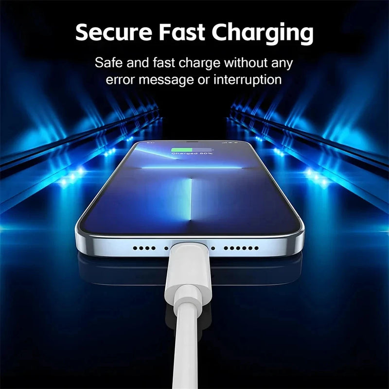 Original 30W Fast Charging USB-C to iOS Cable – Compatible with iPhone 14, 13, 12, 11 Pro Max & More