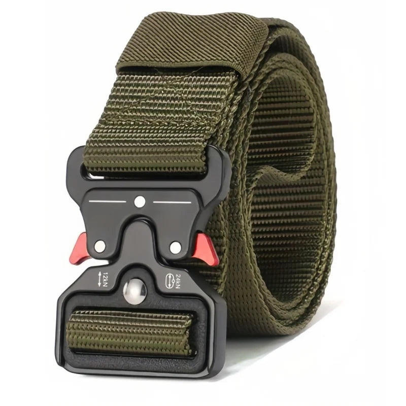 Men’s Outdoor Tactical Nylon Belt – Multi-Functional, Durable Canvas Belt with Adjustable Buckle