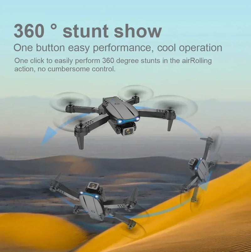 E99 Pro Drone Quadcopter with 4K HD Camera, Dual Lens, 360° Rotation, Altitude Hold, Remote Control