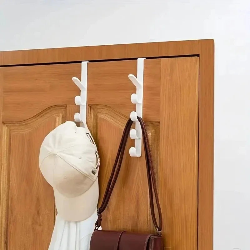 Over-the-Door Clothes Hanger Rack – 5 Hooks for Bags, Coats, and Home Storage Organisation