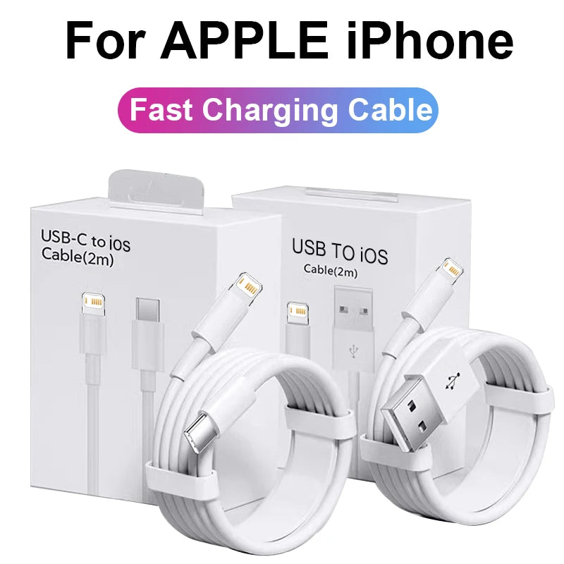 Original 30W Fast Charging USB-C to iOS Cable – Compatible with iPhone 14, 13, 12, 11 Pro Max & More