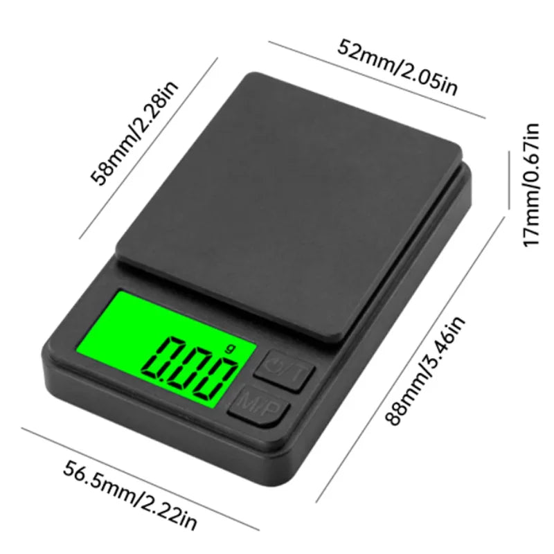 Precision Digital Pocket Scale 1000g x 0.1g – Mini Travel Scale for Food, Jewellery, Grams & Ounces