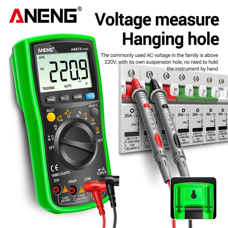 ANENG AN870 Digital Multimeter 19999 Counts True RMS AC/DC Voltage Tester Professional Voltimetro