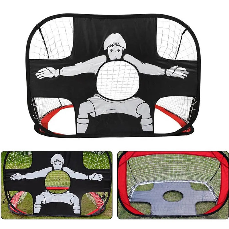 Foldable Football Goal – Nylon Soccer Target Net for Kids & Adults, Indoor & Outdoor Training