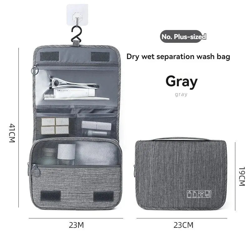 Foldable Hanging Toiletry Bag Organizer | Cosmetic Travel Bag for Business & Vacation