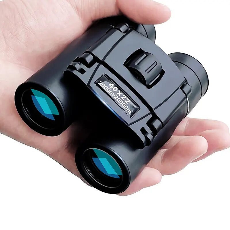 40x22 HD Compact Binoculars – 2000M Long-Range Folding Telescope with BAK4 FMC Optics for Outdoor Use