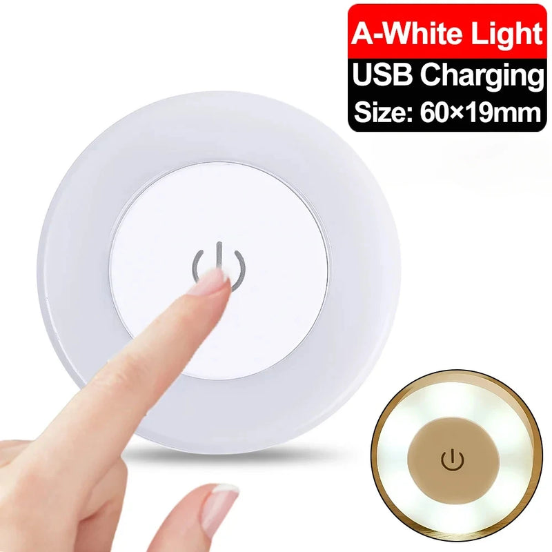 Portable LED Night Light – USB Rechargeable Touch Lamp for Living Room, Bedroom, and Home Décor