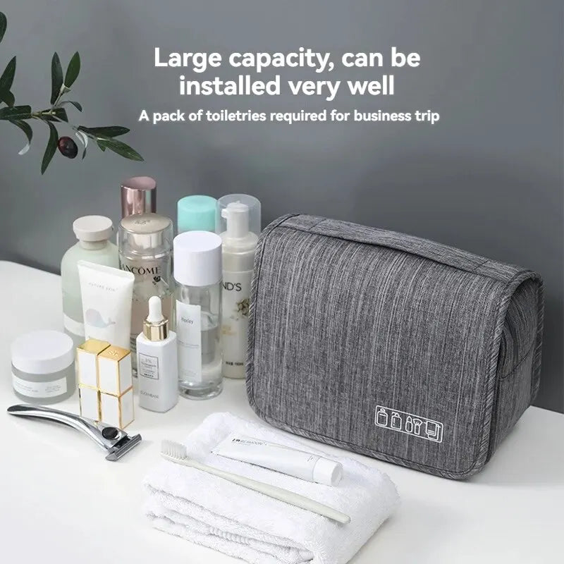 Foldable Hanging Toiletry Bag Organizer | Cosmetic Travel Bag for Business & Vacation