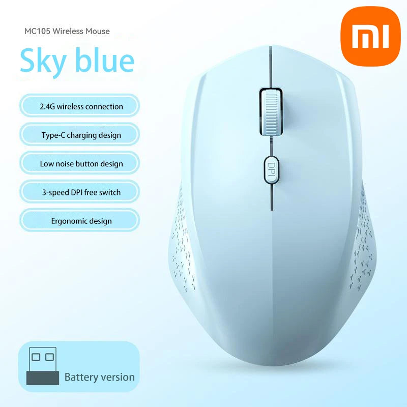 Xiaomi Wireless Mouse - Dual Mode Bluetooth & 2.4GHz Ergonomic Mini Mouse with 1600 DPI