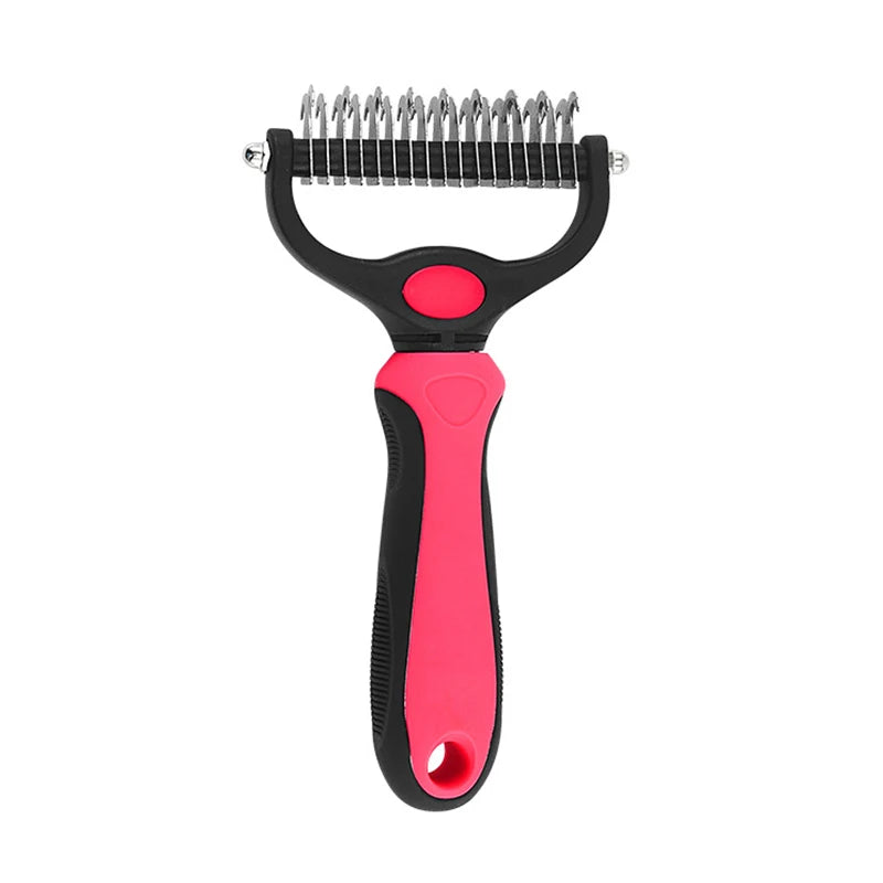 Professional Pet Deshedding Brush | Knot Cutter & Hair Remover Comb for Dogs & Cats Grooming