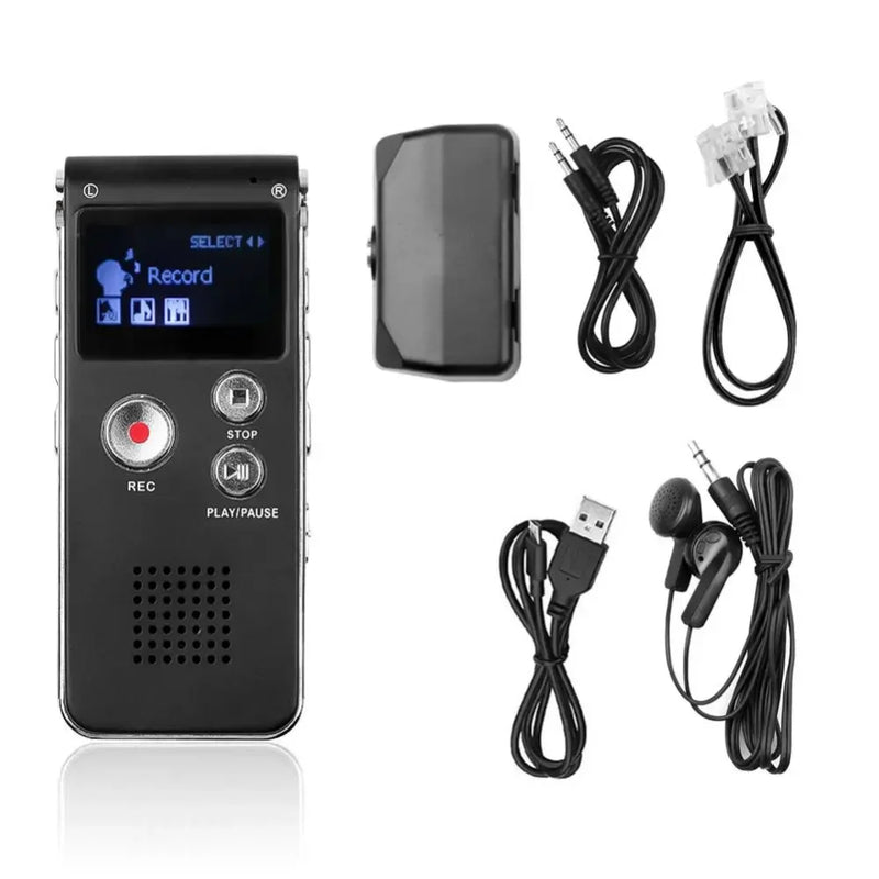 8GB Mini Voice Recorder and MP3 Player – USB Flash Drive Audio Recording Dictaphone with Speaker