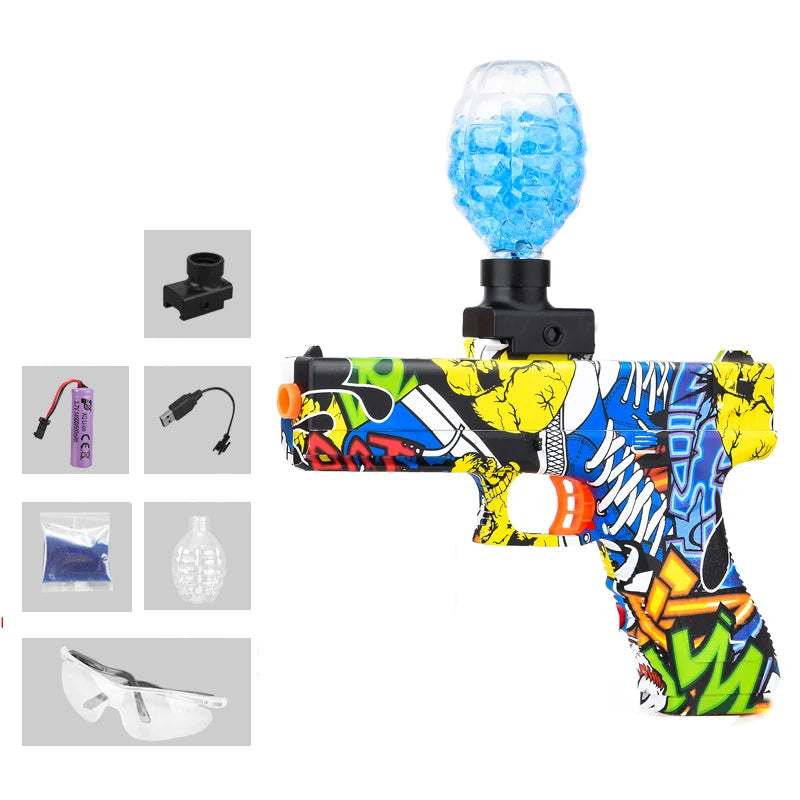 3.7V ELECTRIC GEL BALL TOY GUN – OUTDOOR TEAM PLAY, MULTIPLE SKINS, RECHARGEABLE BATTERY