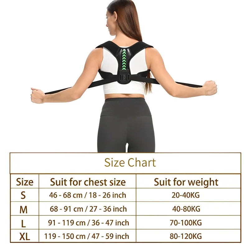 Adjustable Posture Corrector for Neck, Back, and Shoulder Pain Relief – Unisex Clavicle Support