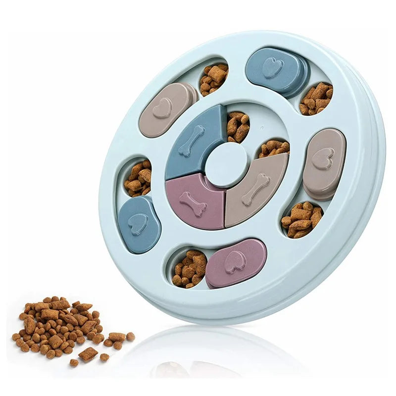 DOG FOOD HIDING BOWL – INTERACTIVE SLOW FEEDER & TRAINING TOY FOR BOREDOM RELIEF