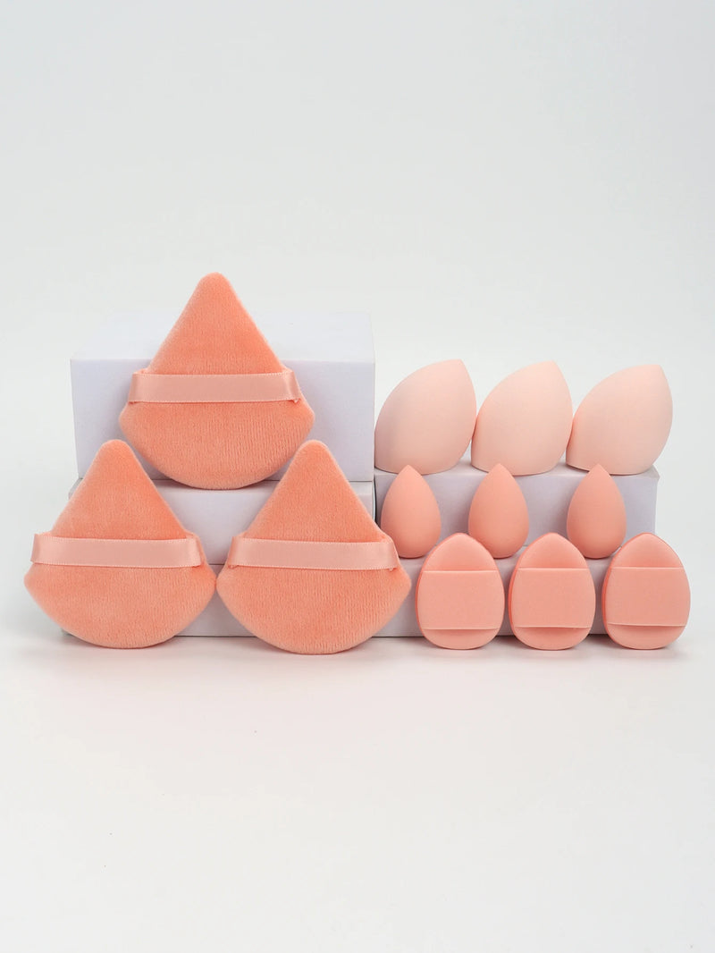 12-Piece Makeup Sponge Set | Beauty Eggs, Loose Powder & Air Cushion Puffs