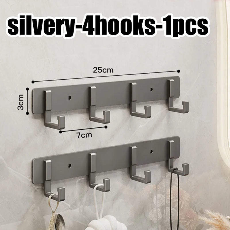 Strong Adhesive Wall-Mounted Towel and Clothes Hook - Punch-Free Bathroom and Kitchen Hanger