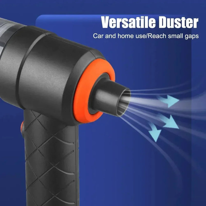 PORTABLE CAR VACUUM CLEANER 120W STRONG SUCTION – HANDHELD WIRELESS DUST COLLECTOR FOR HOME & CAR