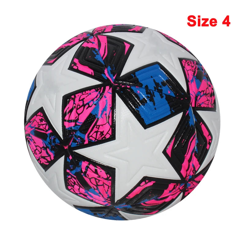 Professional Size 4 & 5 Soccer Ball – Seamless PU Football for Match & Training, Durable & High Bounce