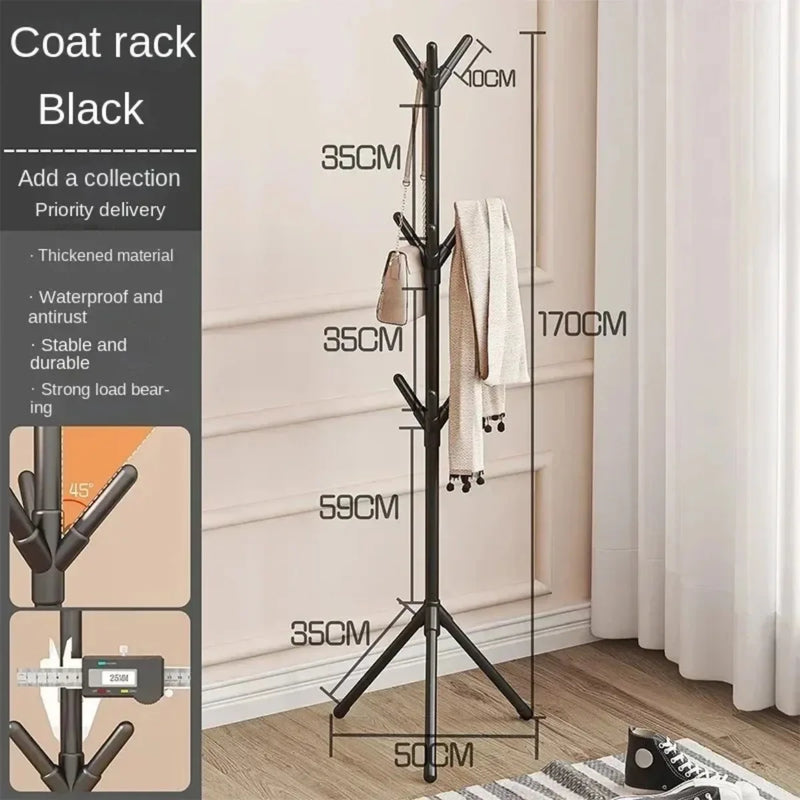 Modern Tree Branch Floor Coat Rack – Clothes & Hat Hanger with 9 Hooks for Bedroom & Living Room