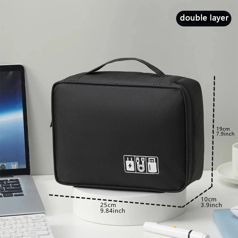 Waterproof Digital Cable Organizer Bag | Portable USB Charger & Data Line Travel Storage Case