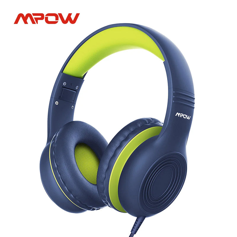 Mpow CH6 Wired Kids Headphones – 85dB Volume Limiting, Food-Grade Material, 3.5mm AUX Port