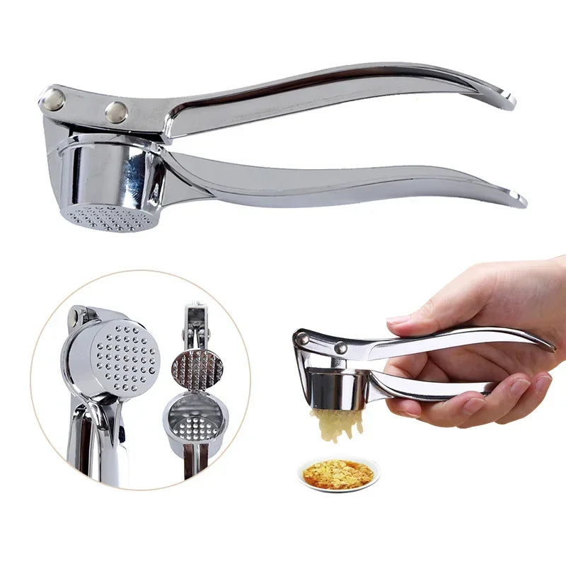 Stainless Steel Garlic Press | Manual Garlic Smasher & Mincer Tool for Kitchen