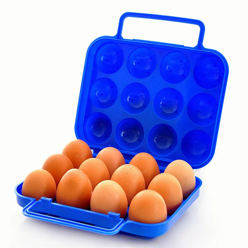 Portable Egg Storage Box – 2/4/6/12 Grid Egg Holder for Camping, Picnic, Kitchen, and Outdoor Use