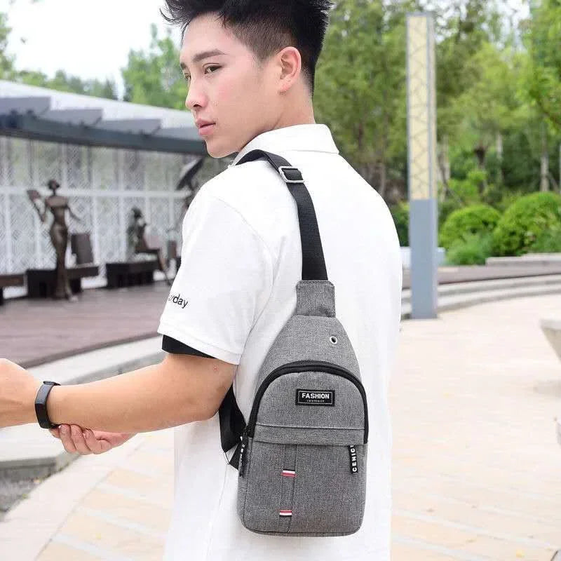 Men's Nylon Waterproof Chest Bag | Fashion One-Shoulder Crossbody Messenger Pack