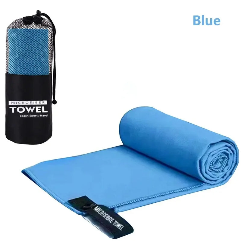 Quick-Dry Sports Towel Microfiber for Running, Yoga, Gym, Outdoor, Camping, Beach & Fitness