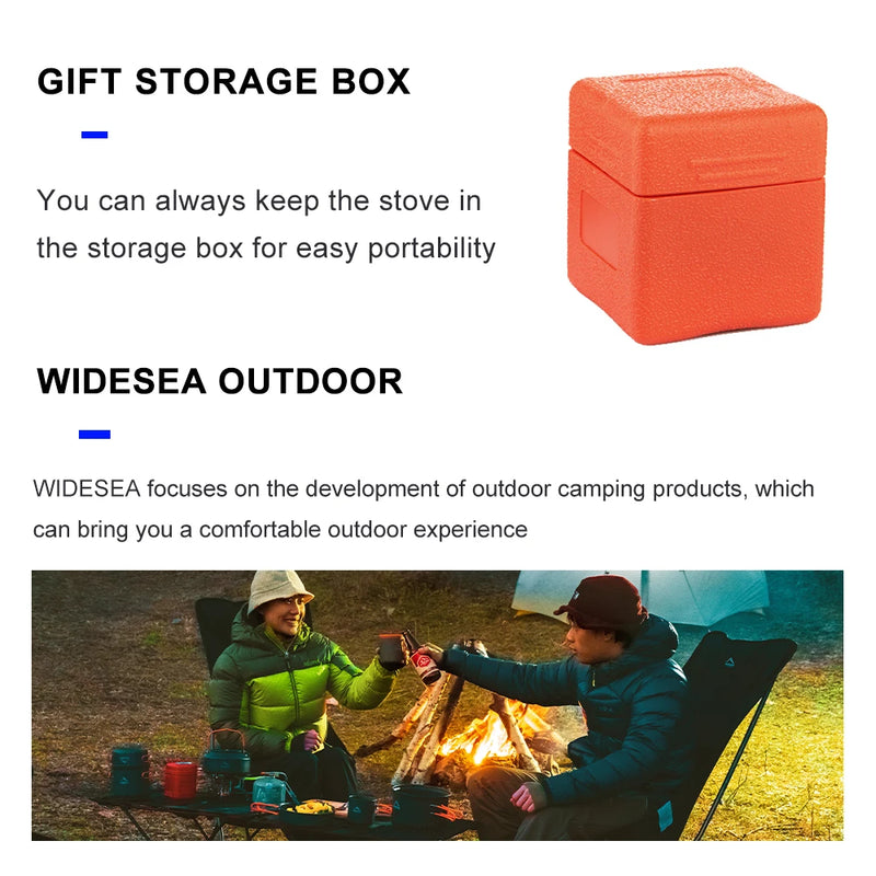 Widesea Portable Camping Gas Stove with Ignition for Outdoor Cooking, Hiking & Picnics